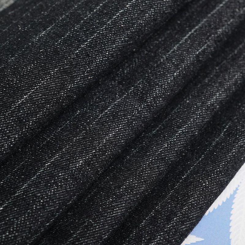 Hemp Organic Cotton Stretch Striped Denim Fabric for jeans skirts all seasons