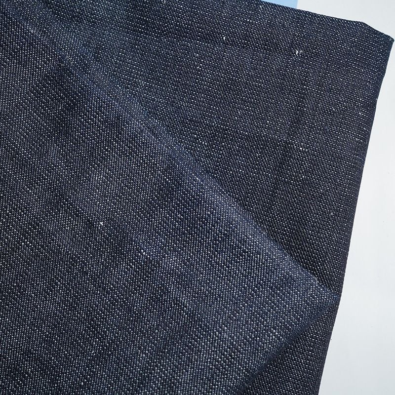 Hemp Organic Cotton Stretch Twill Denim Fabric for jackets jeans
