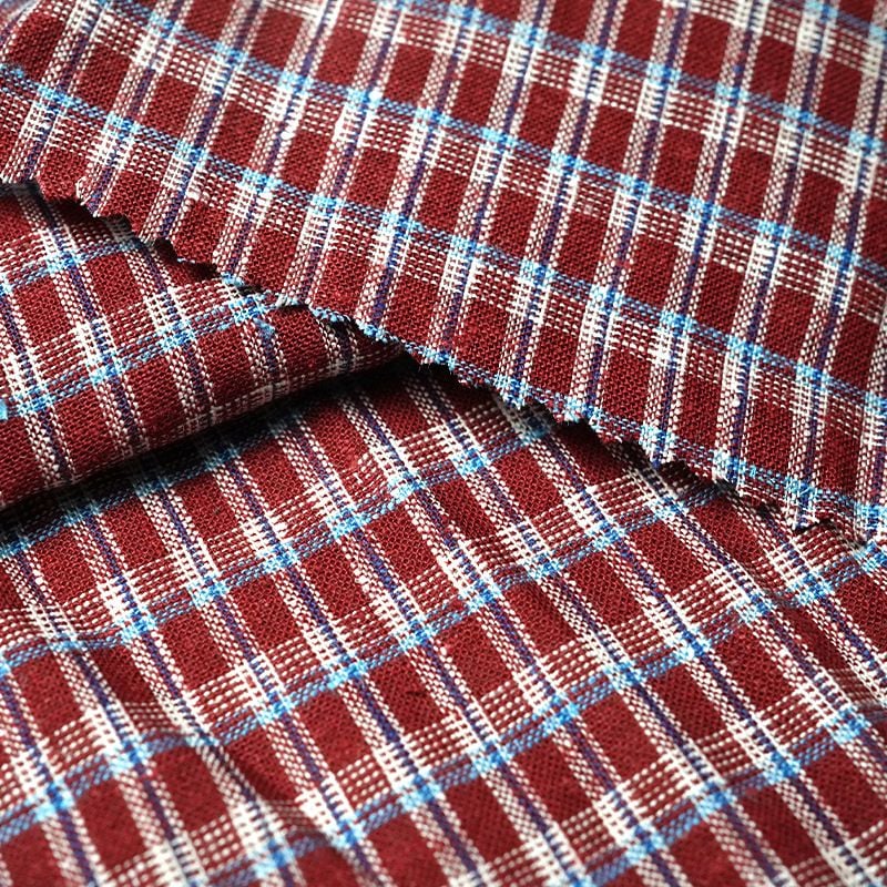 Hemp Organic Cotton Woven Plaid Fabric for shirts
