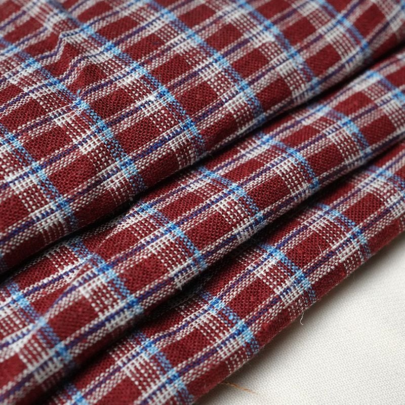 Hemp Organic Cotton Woven Plaid Fabric for shirts