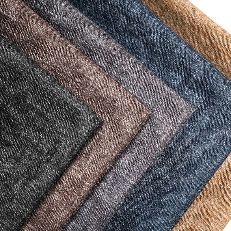 Hemp Recycled Fiber Yarn Dyed Woven Fabric for dresses Chinese style apparel