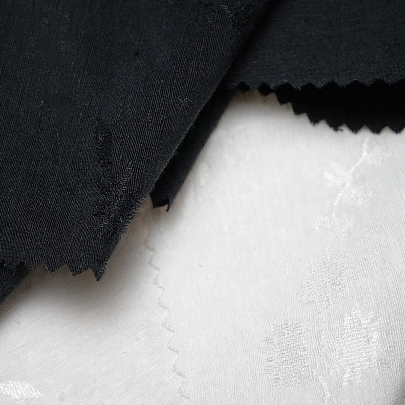 Hemp Silk Woven Jacquard Fabric for chinese style shirts