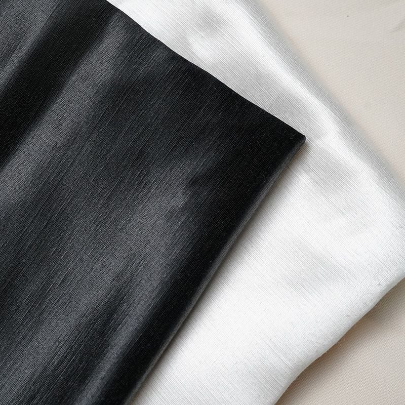 Hemp Silk Woven Satin Fabric for women dresses sleepwear