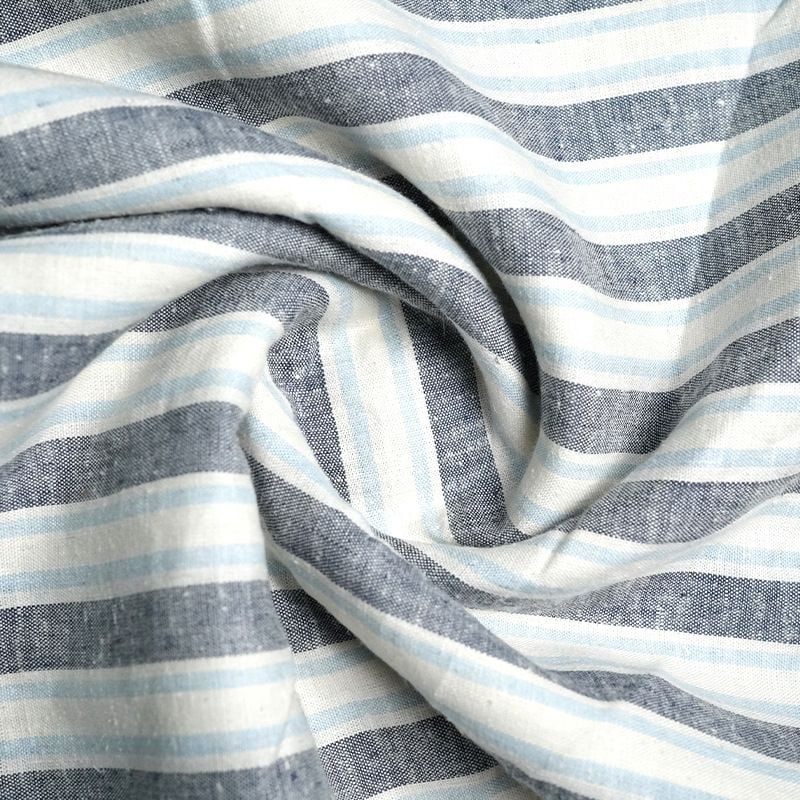 Hemp Tencel Yarn Dyed Stripe Fabric for women shirts