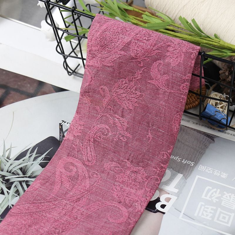 High‑end Woven Linen Jacquard Ethnic Fabric for Designer Hanfu Dress