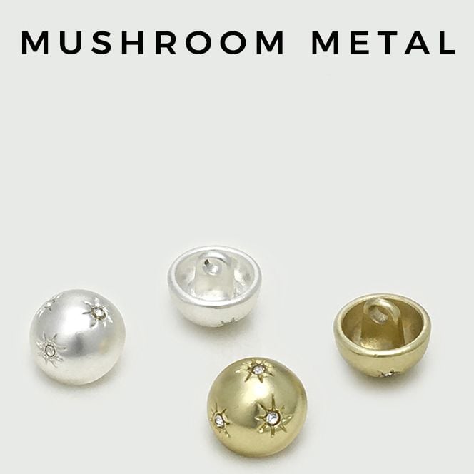 High-grade Hemispherical Mushroom Rhinestone Metal Buttons