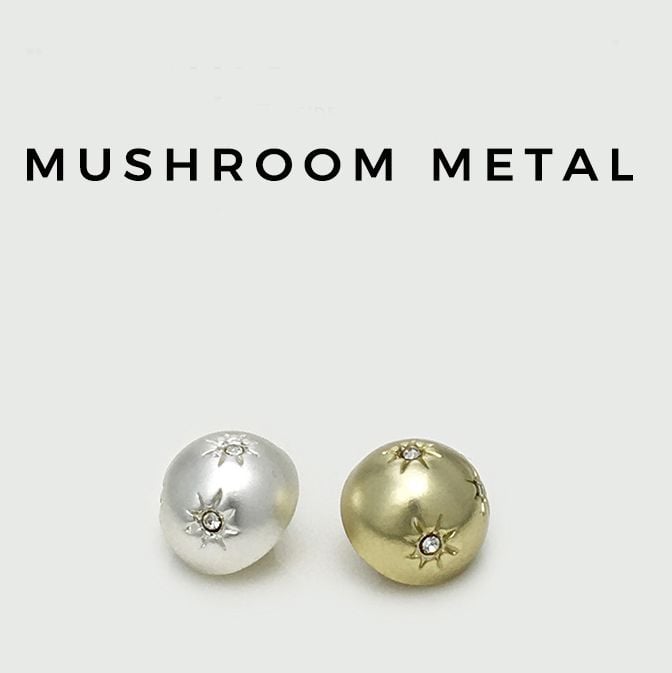High-grade Hemispherical Mushroom Rhinestone Metal Buttons