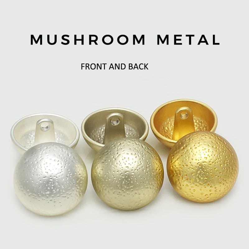 High-grade Round Spherical Mushroom Metal Buttons