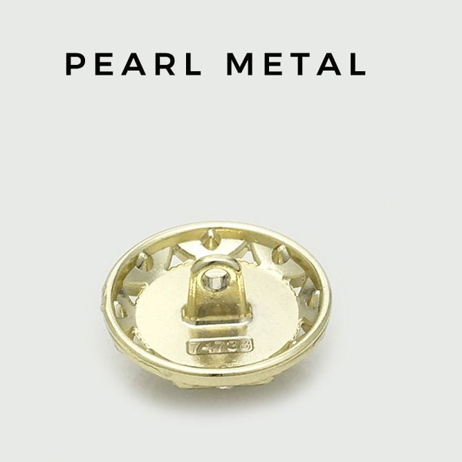 Hollow Out Pearl Rhinestone Round Metal Buttons