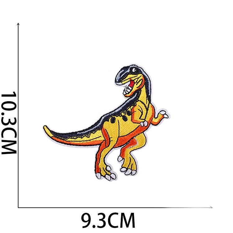 Jurassic Dinosaur Cartoon Embroidery Iron On Sew On Patches