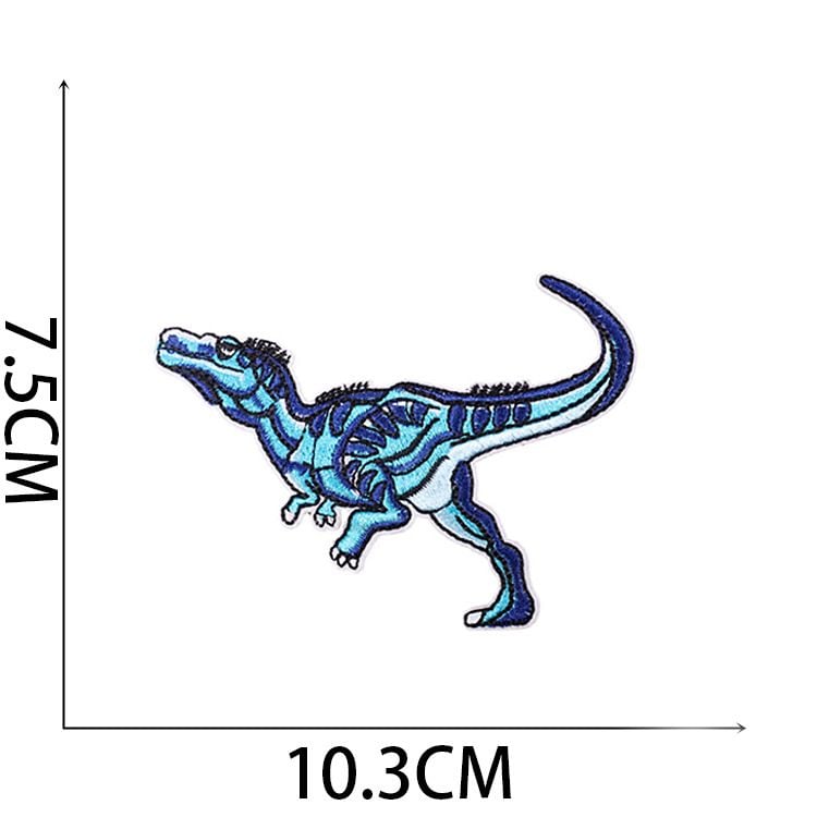 Jurassic Dinosaur Cartoon Embroidery Iron On Sew On Patches