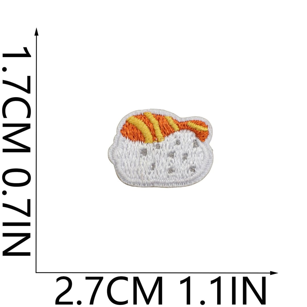 Mini Drink Cup Rice Ball Cow Embroidery Iron On Patches DIY Decor