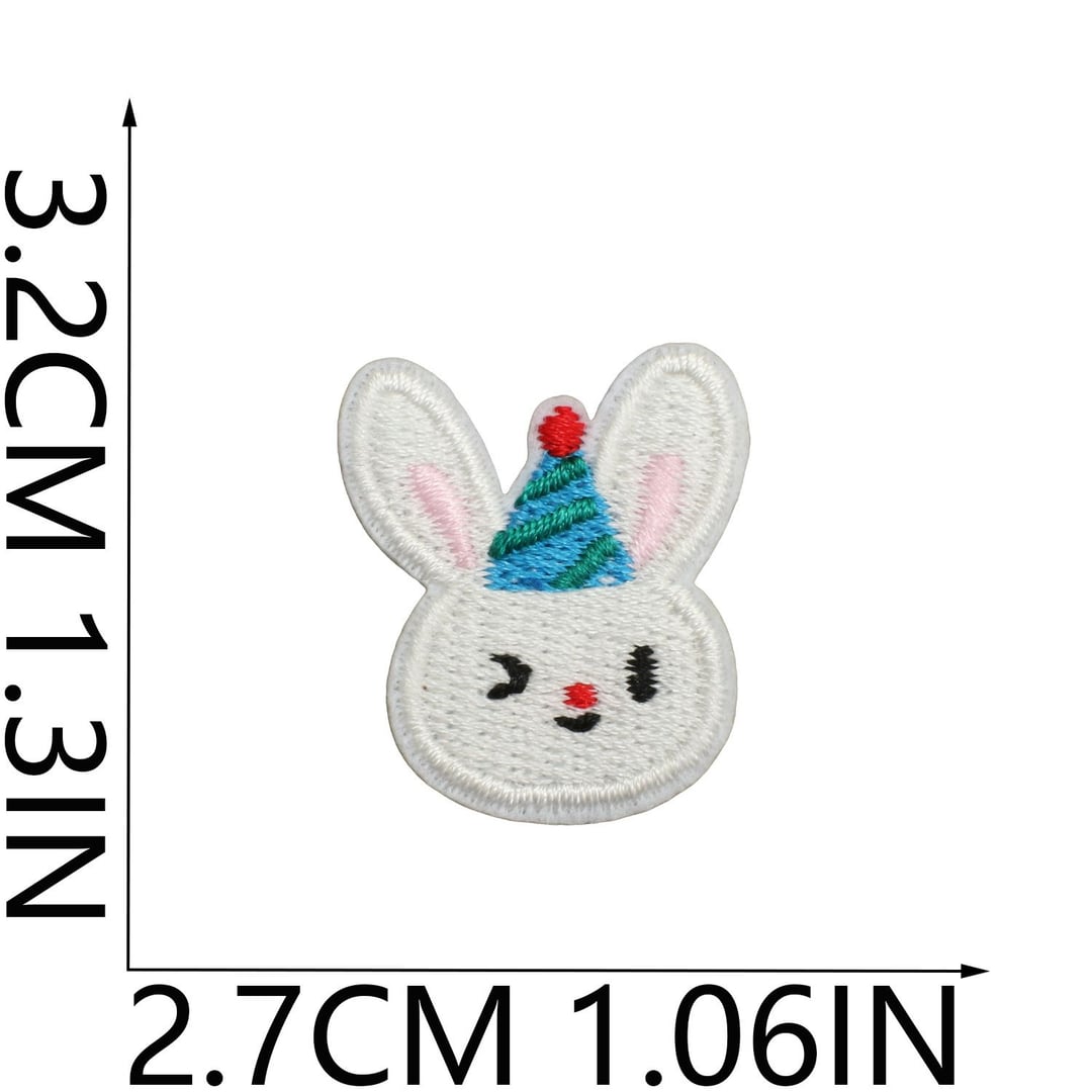 Mini Drink Cup Rice Ball Cow Embroidery Iron On Patches DIY Decor