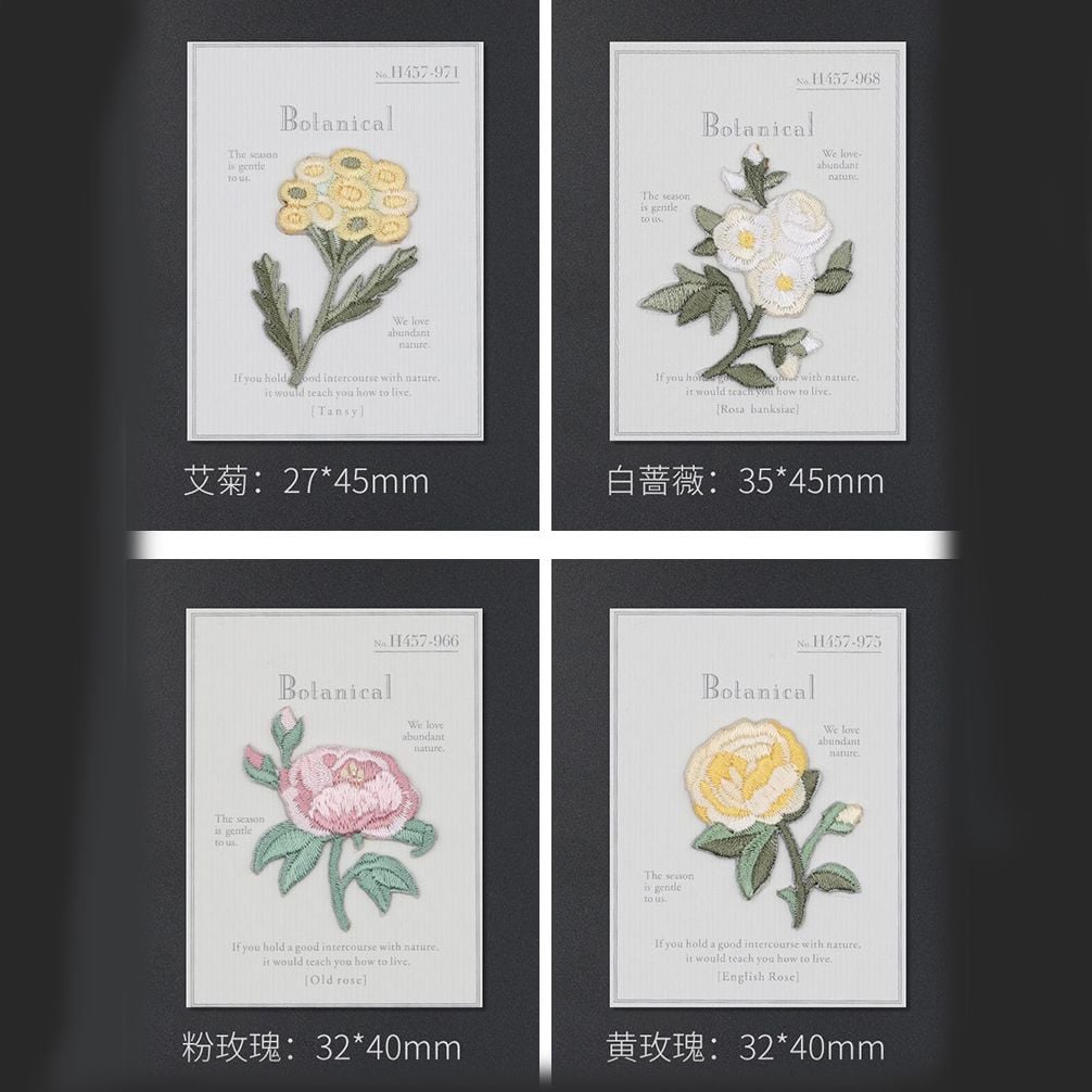Self adhesiMini Floral Embroidered Patches for DIY Clothing Repair and Decoration