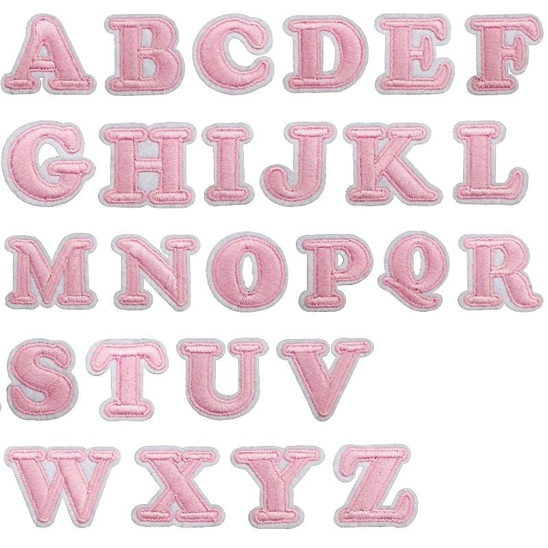 Mini Letter Number Embroidery Iron On Patches DIY Coin Purse Decor