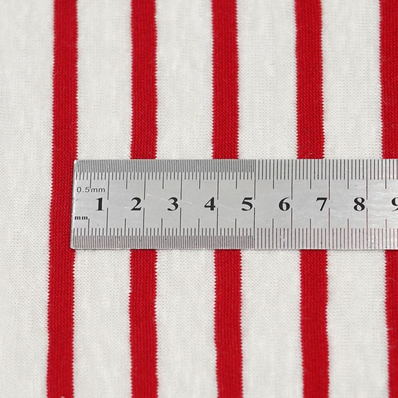 Natural Linen Cotton Knitted Stripe Dyed Fabric For Spring Summer