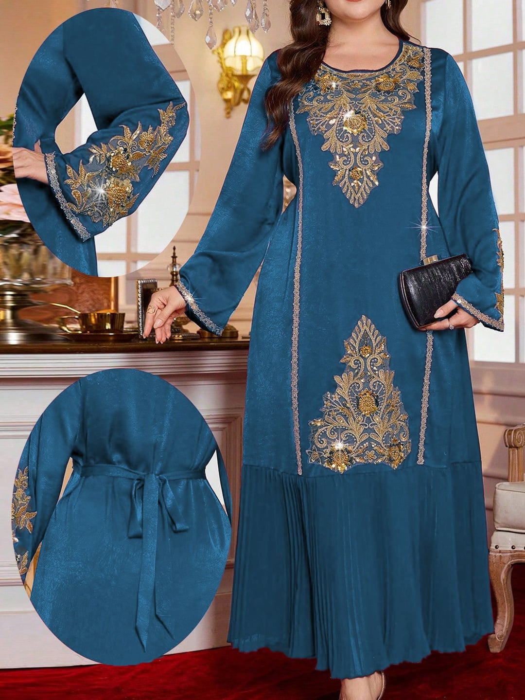 Plus Size Ethnic Style Loose Long Dress