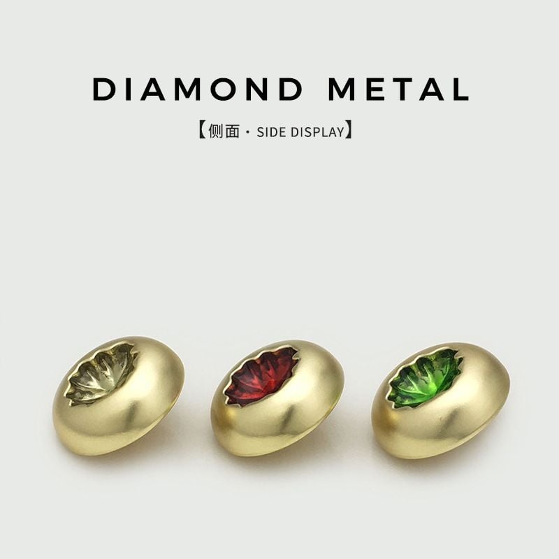 Hot Sale Concave Colored Enamel Mushroom Metal Sew-on Buttons