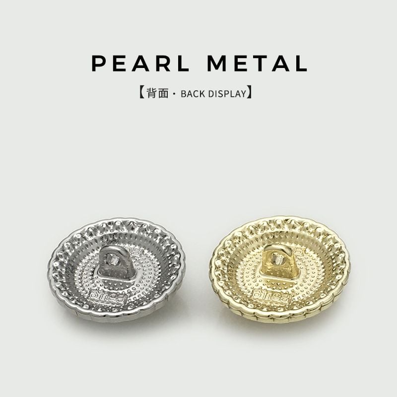 High-grade Round Metal Buttons Inlaid With Rhinestones And Pearls