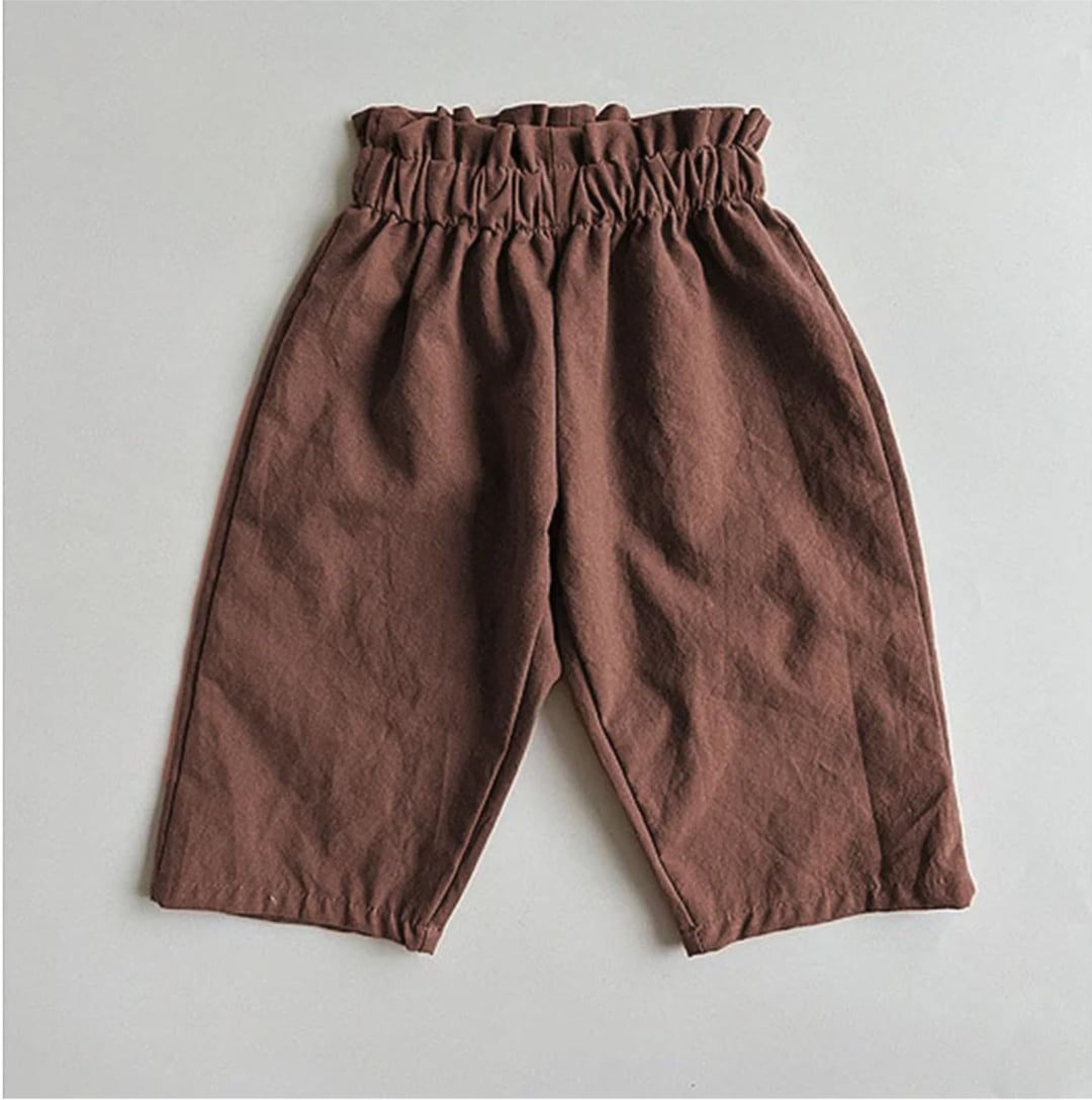 Spring Summer Kids Linen Cotton Pants, Retro Loose Anti-mosquito Beach Trousers for Toddlers