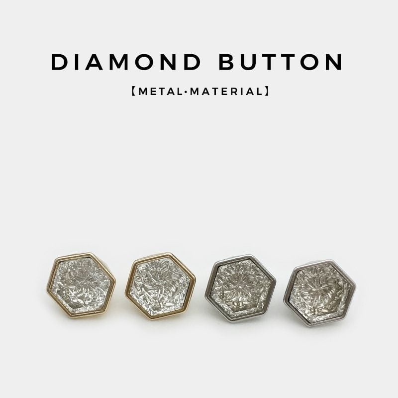Hexagonal Rhinestone Buttons, Versatile Fasteners for Shirts, Cardigans & Sweaters