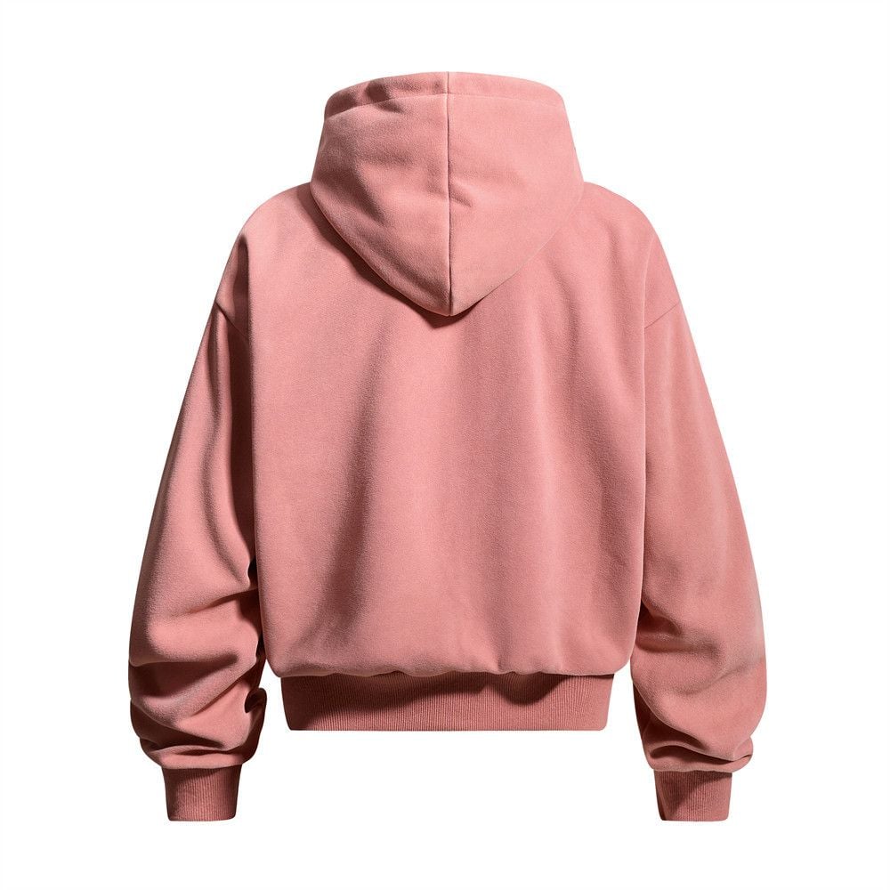 Men Vintage Distressed Letter Print Cropped Zip‑Up Hoodie, Loose Casual Sports Outerwear for Spring Autumn