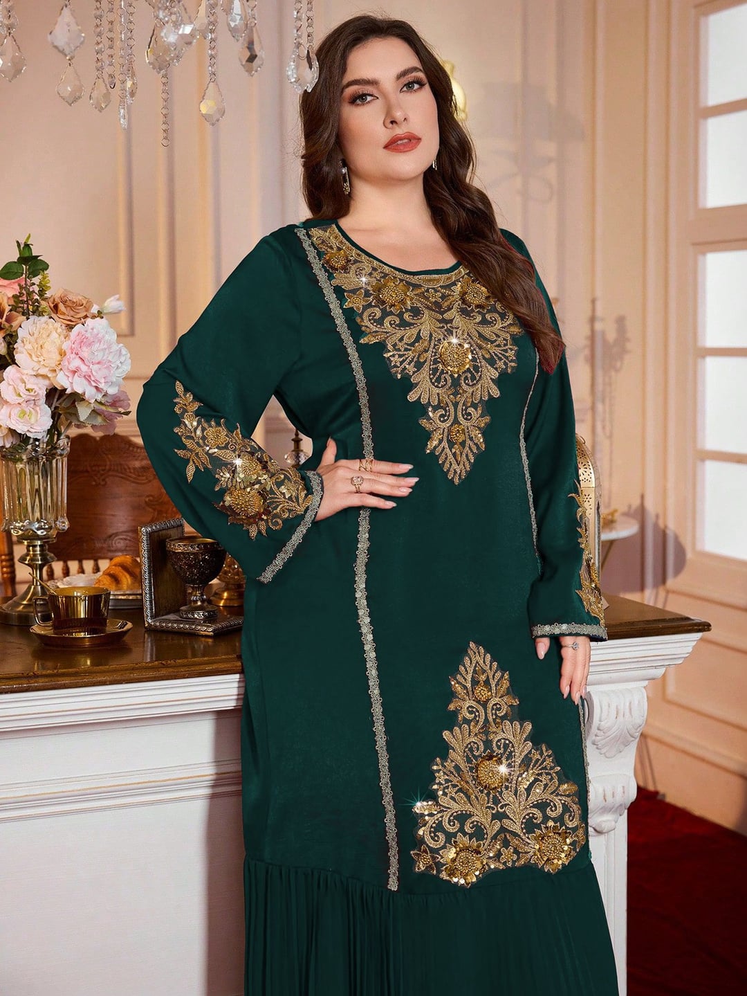 Plus Size Ethnic Style Loose Long Dress