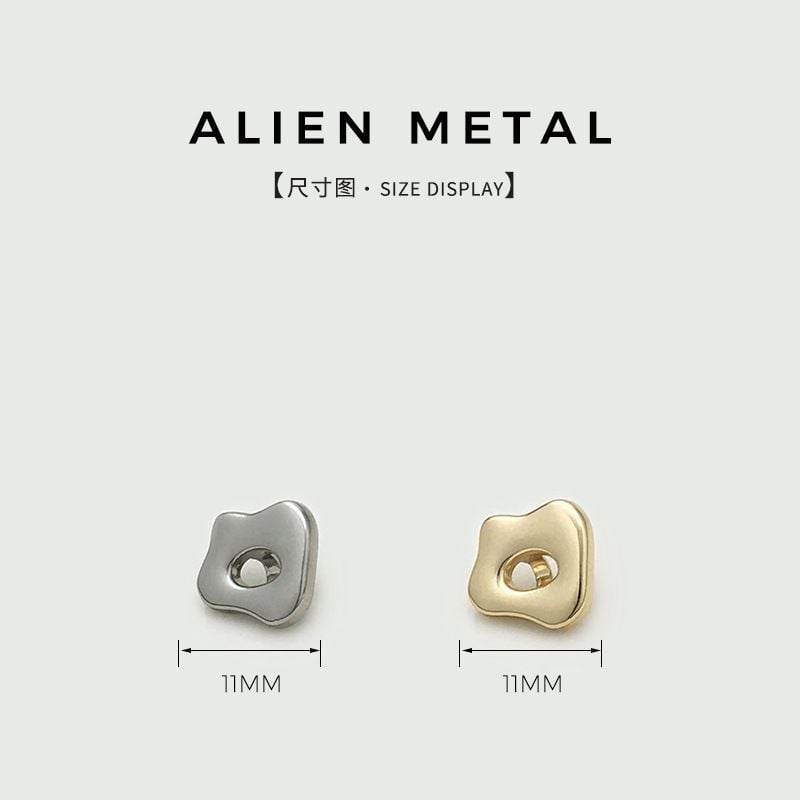 Design Hollow Out Irregular Shaped Metal Mini Buttons