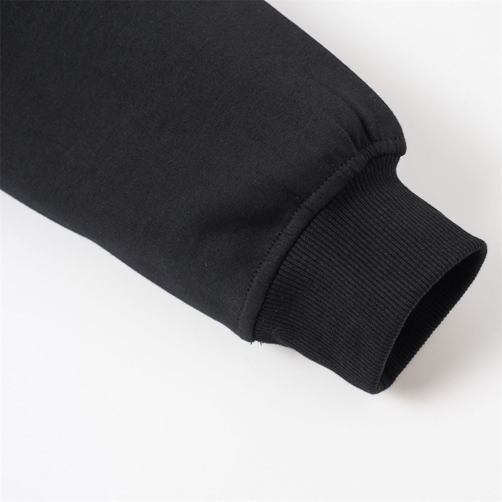 Men Clean‑Fit High‑Street Pullover Hoodie, Unique Embroidery Irregular Deconstructed Design, Loose Casual Street‑wear Sweatshirt for Spring & Autumn