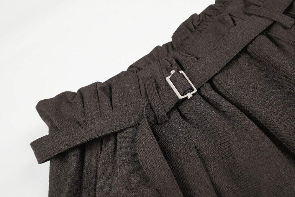 Men Solid Loose Wide‑Leg Suit Shorts, Japanese Street Style Versatile Casual 5‑Point Shorts