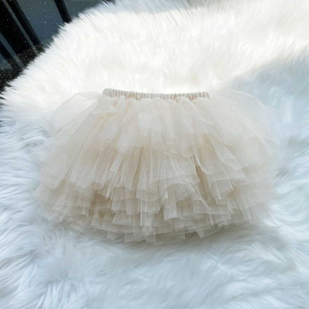 6-Layer Ultra Fluffy Tulle Mini Skirt | Princess Tutu Skirt for Girls Birthday & Daily Wear