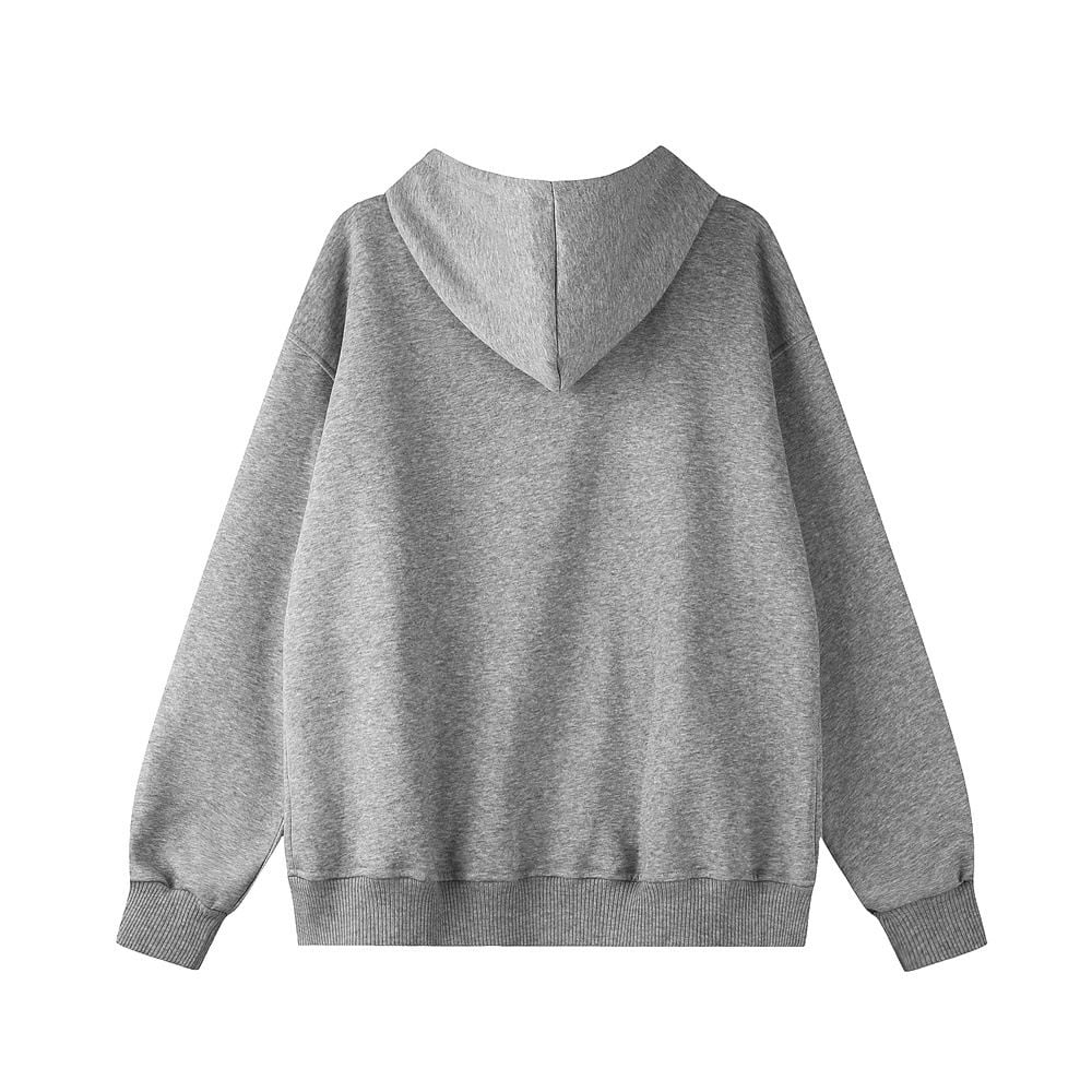 Men High‑Street Unique Design Hoodie Jacket, Star Sequin Embroidery Two‑Way Zipper Loose Casual Sweatshirt for Spring Autumn