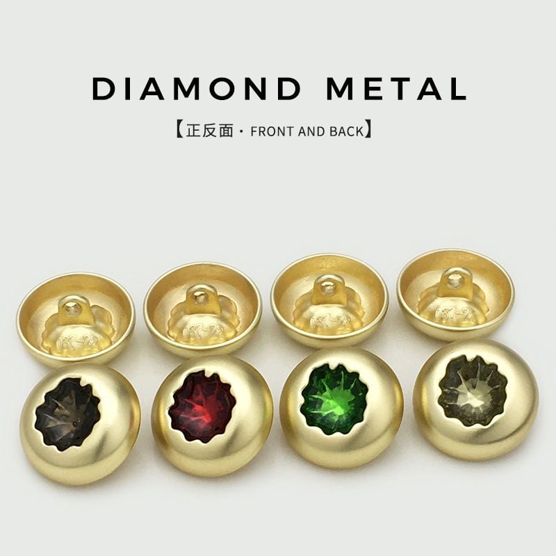 Hot Sale Concave Colored Enamel Mushroom Metal Sew-on Buttons