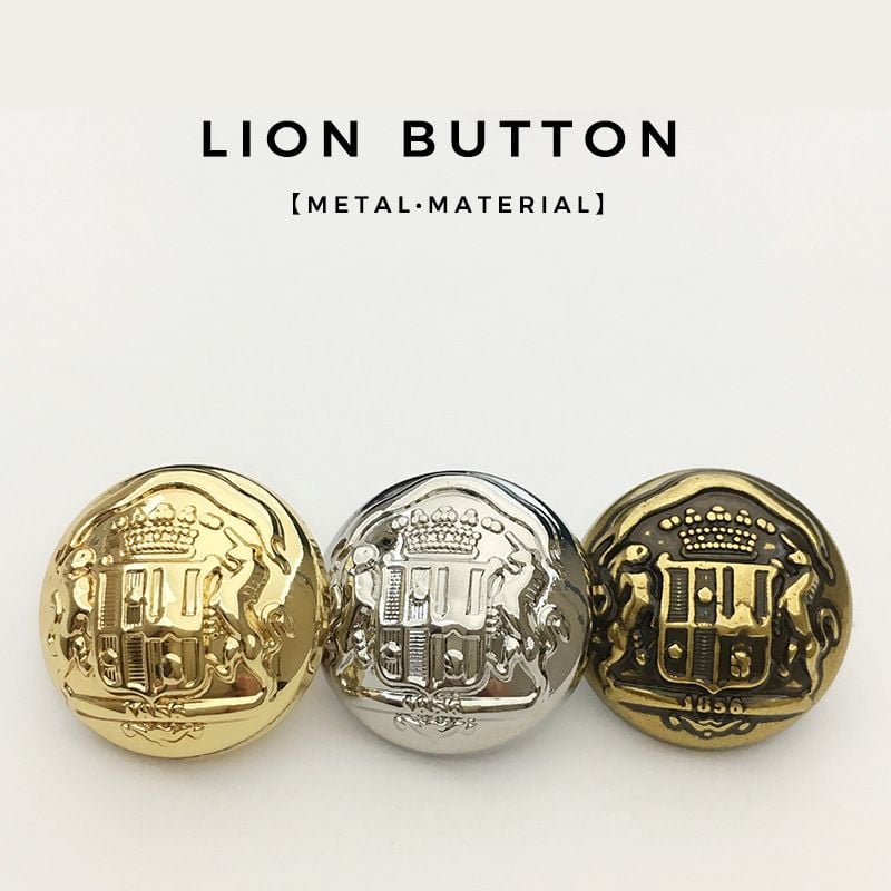 Fashion Metal Buttons Double Lion Crown Buttons