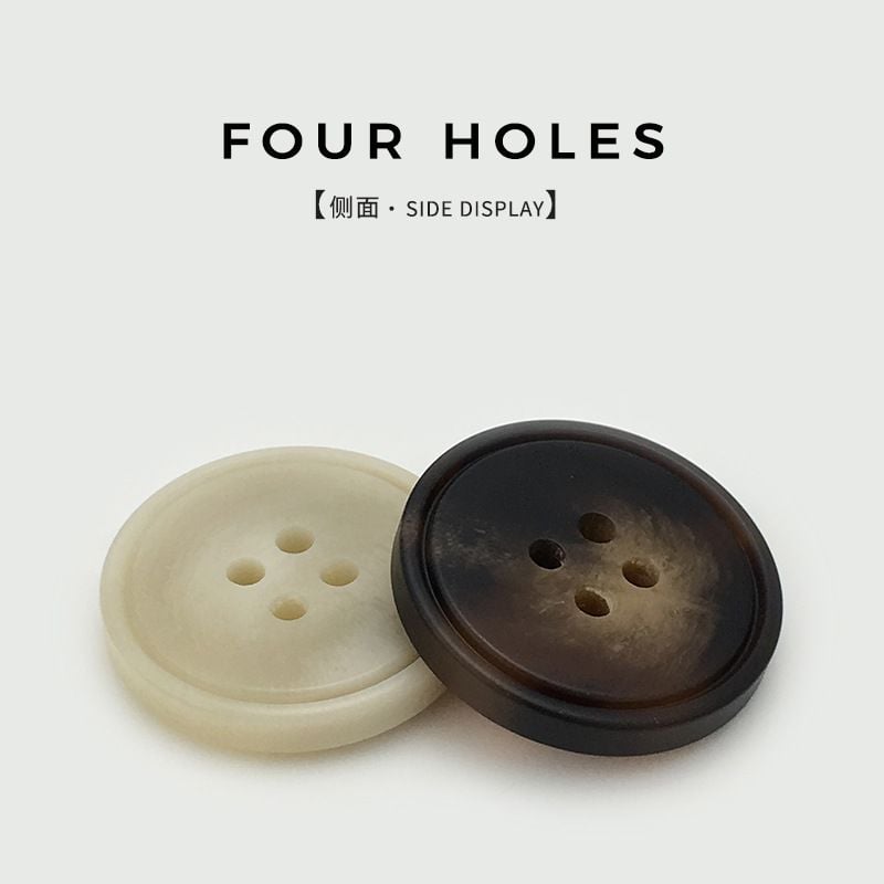 Round Four-hole Resin Garment Buttons