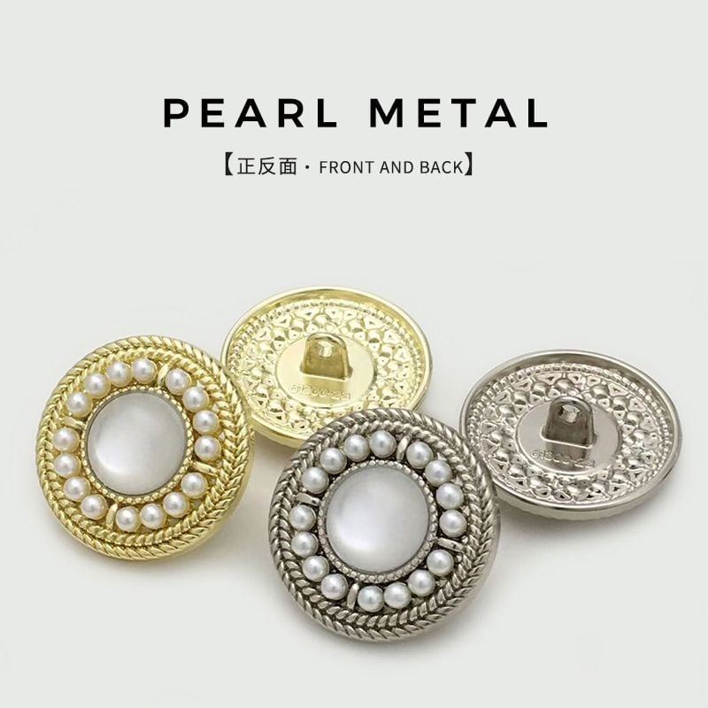 High-end Pearl & Cat's Eye Metal Combined Buttons