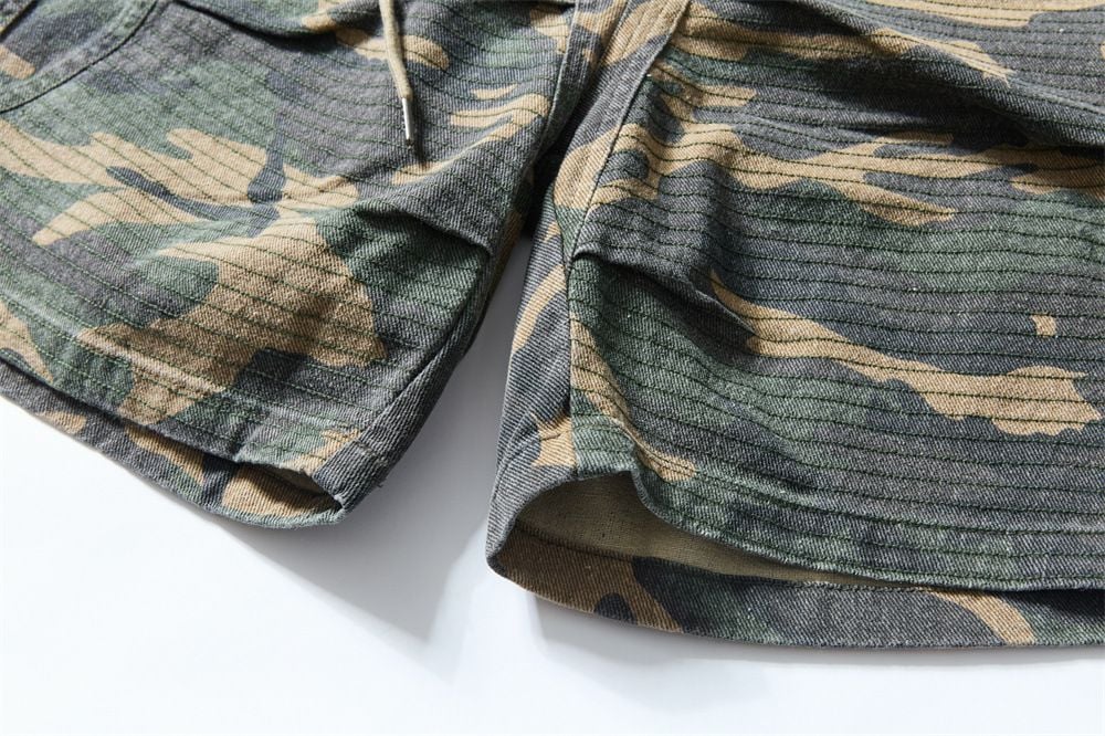 Men's American Camouflage Cargo Shorts Summer Vibe Trendy Retro