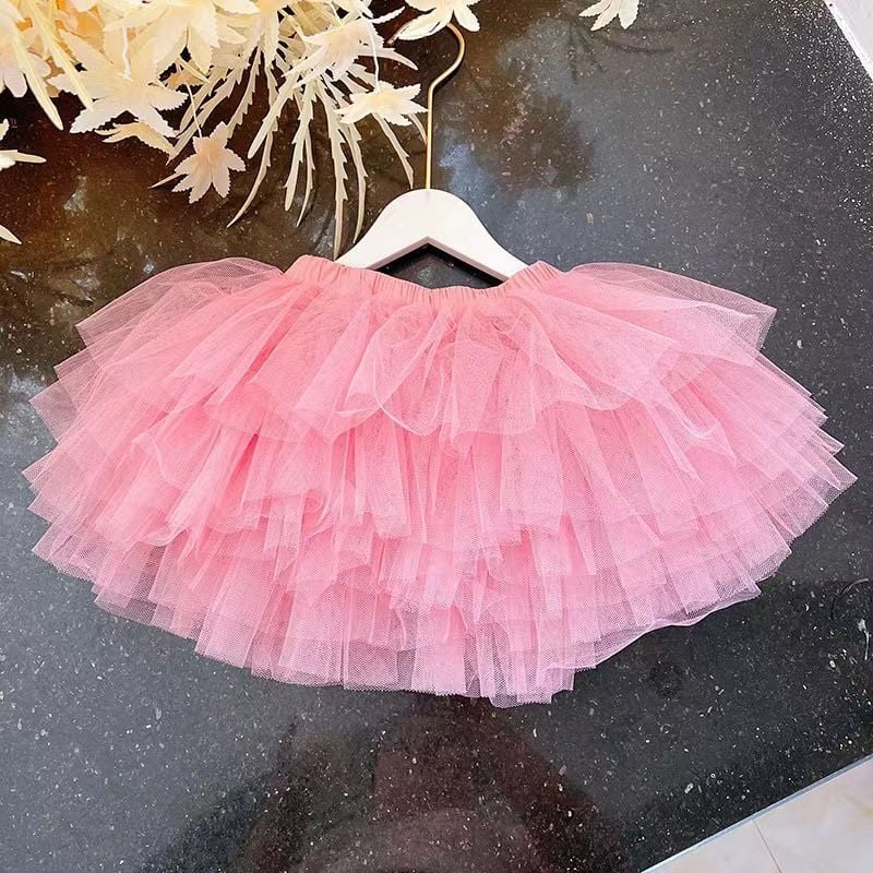 6-Layer Ultra Fluffy Tulle Mini Skirt | Princess Tutu Skirt for Girls Birthday & Daily Wear