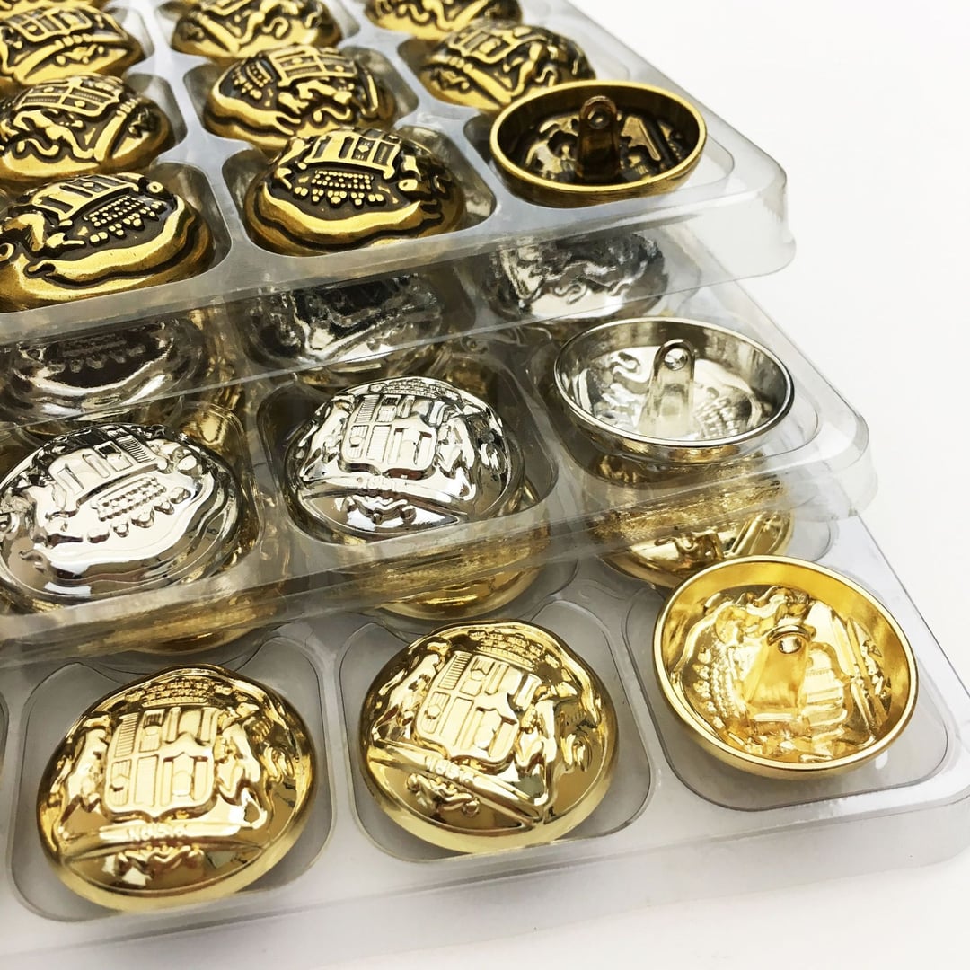 Fashion Metal Buttons Double Lion Crown Buttons