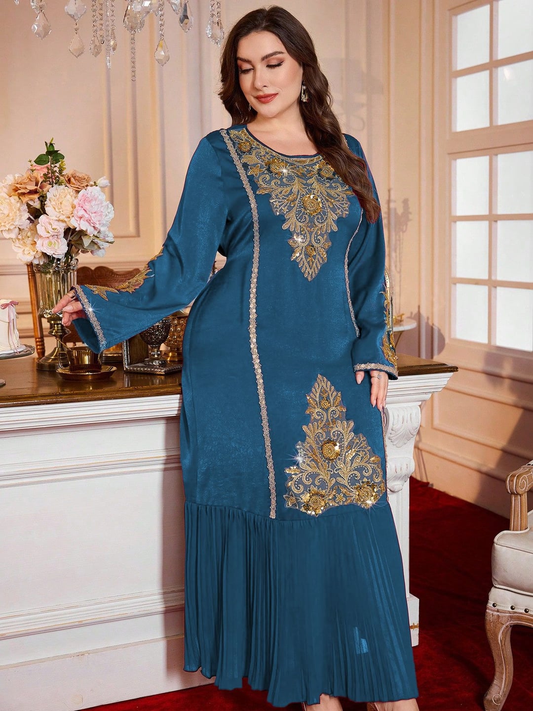 Plus Size Ethnic Style Loose Long Dress