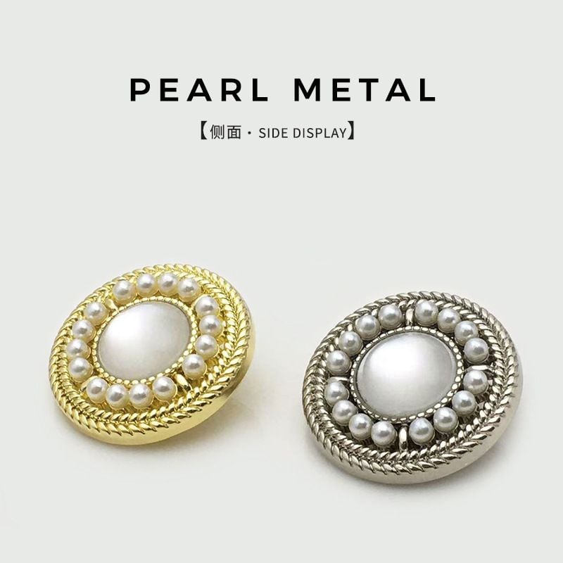 High-end Pearl & Cat's Eye Metal Combined Buttons