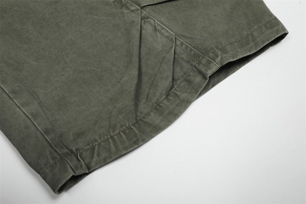 Men's summer cargo shorts with irregular large pockets