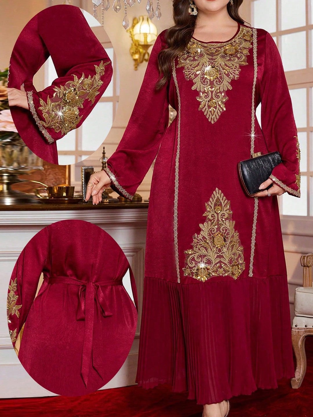 Plus Size Ethnic Style Loose Long Dress
