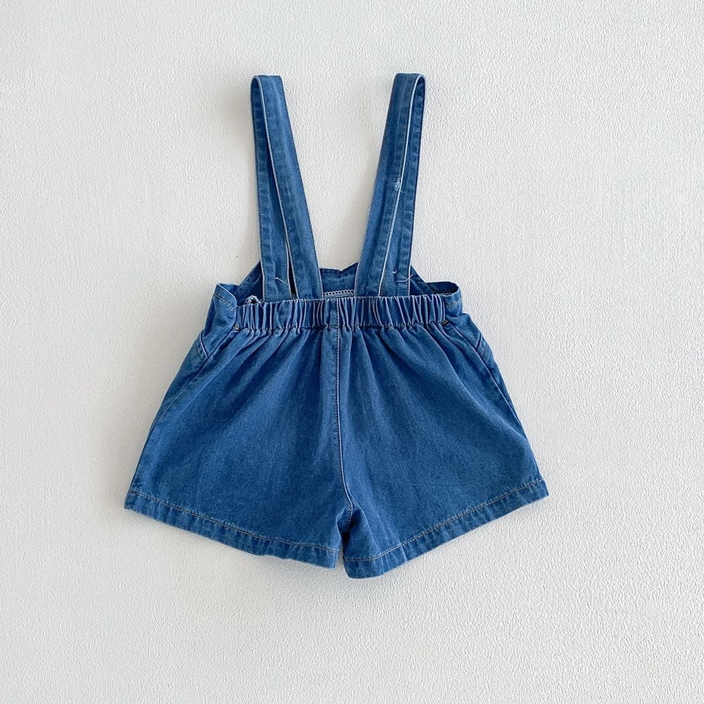 Baby Plaid Linen Cotton Denim Overalls, All-match Casual Romper for 2026 Spring & Summer
