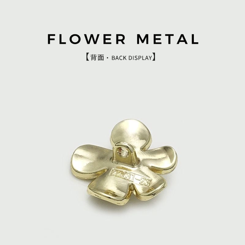 Premium Irregular Floral Metal Buttons