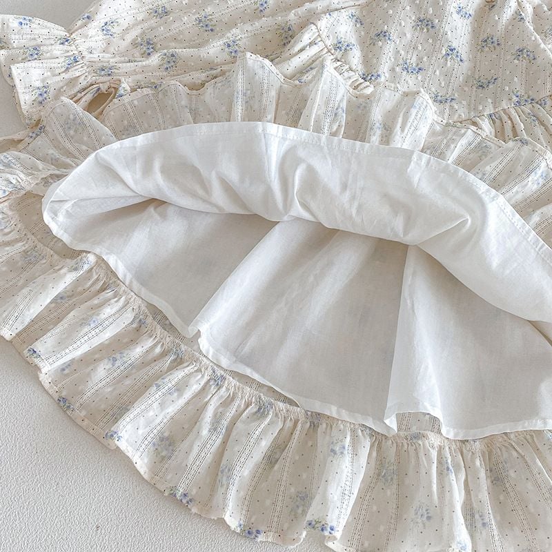 Lolita Princess Dress for Girls, Bow Decor Backless Design, Ruffle Trim, New Style for Spring & Autumn