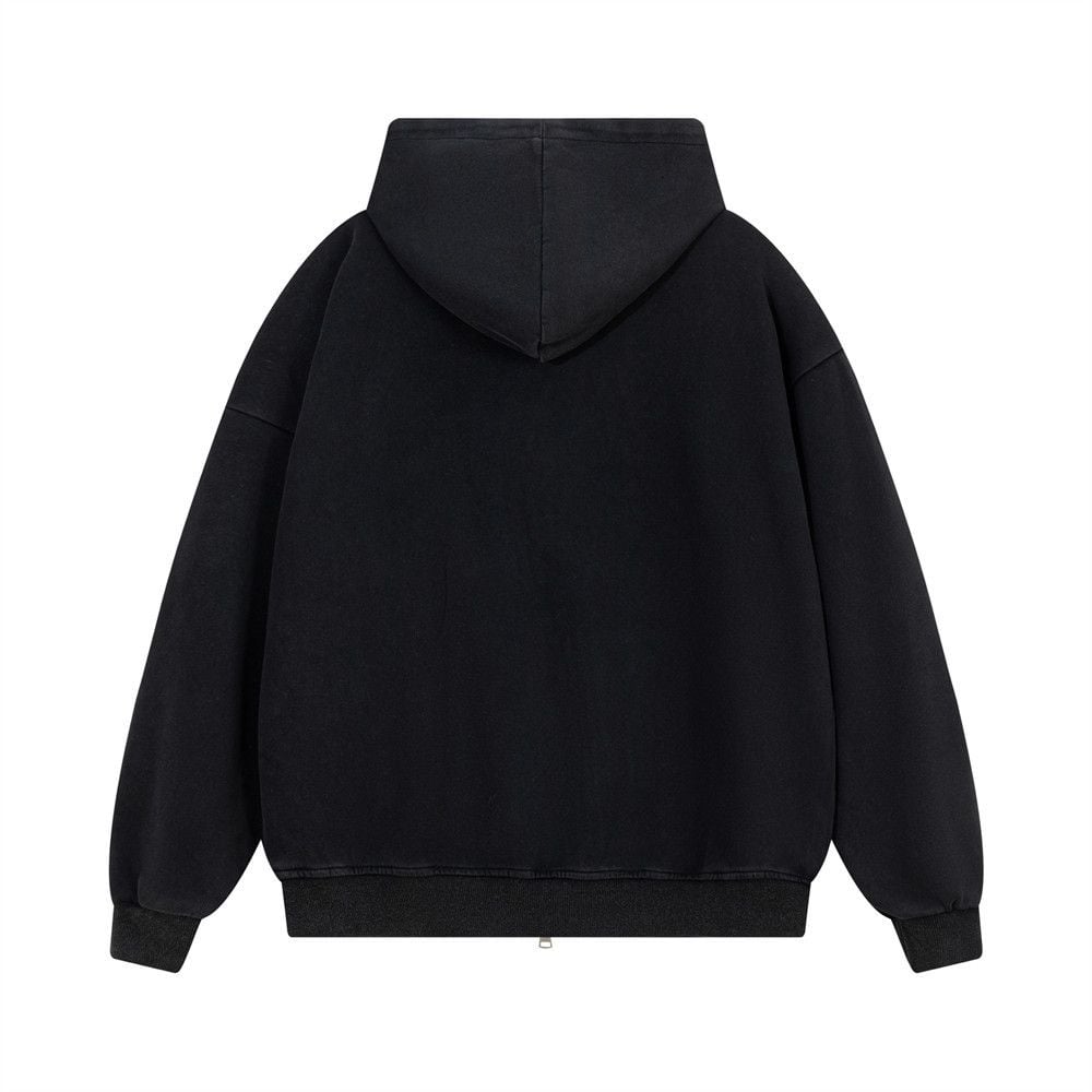Men Creative 9‑Grid Graphic Print Pullover Hoodie, Washed Loose Hip‑Hop Street‑Style Sweatshirt for Spring Autumn