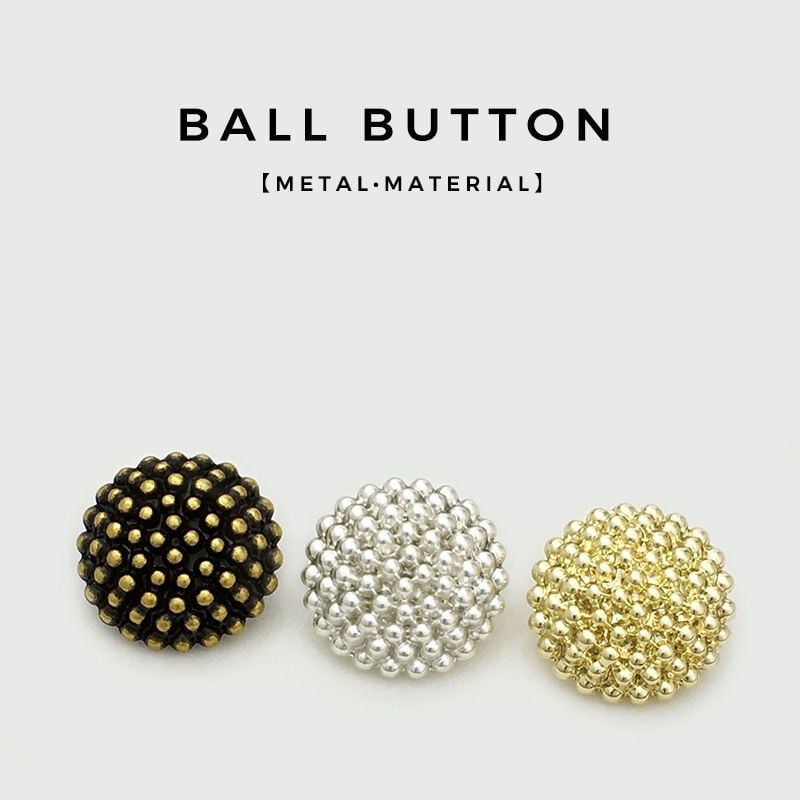 Luxury Polka Dot Spherical Mushroom Metal Buttons