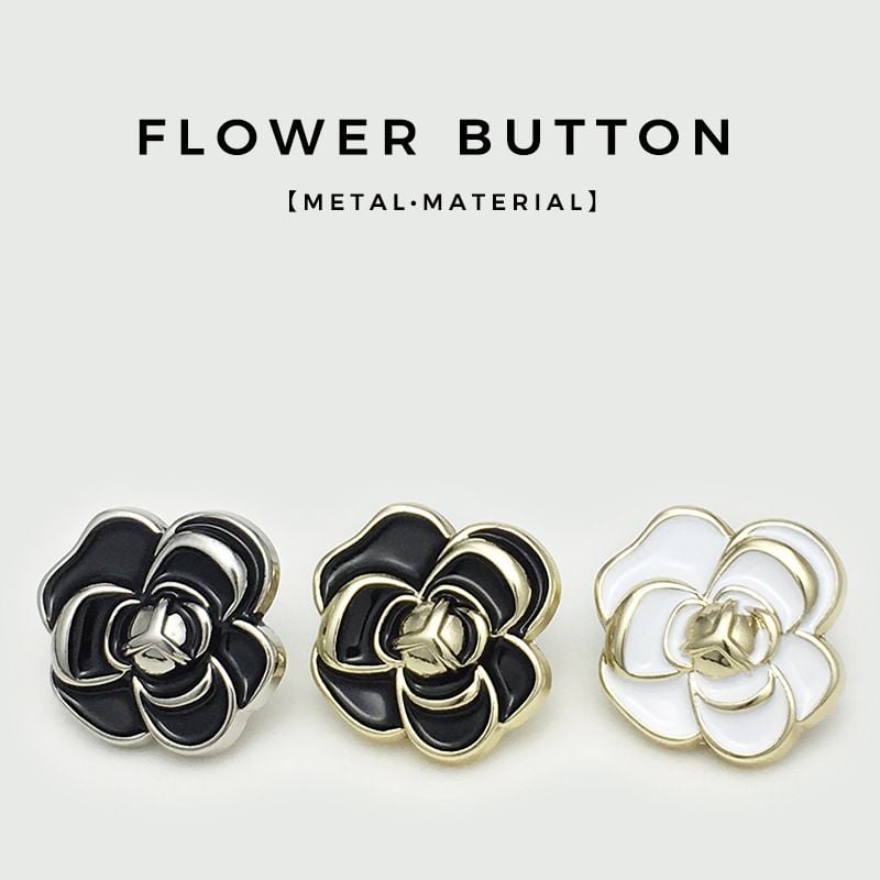 Hot Sale Camellia Flower Buttons Exquisite Decorative Buttons for Women Blazer Tops