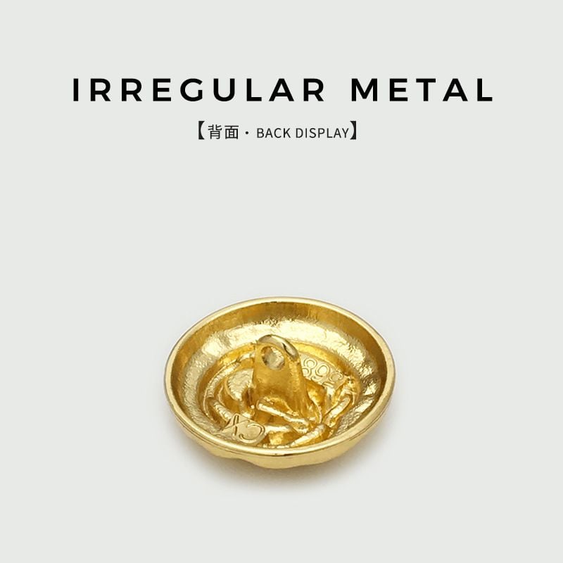 Retro Irregular Pleated Surface Metal Buttons